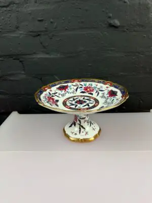 Royal Worcester Prince Regent Cake Stamd Comport / Tazza 13 cm High 24.5 cm Wide