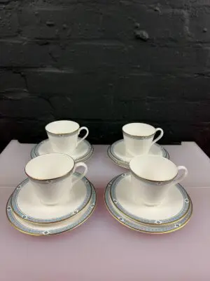 St Michael Marks & Spencer Felsham Tea Trios Cups Saucer Side Plates Set of 4