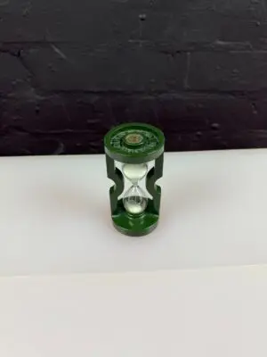 Victor England Vintage Cast Iron Green 3 Minutes Egg Timer 11 cm High