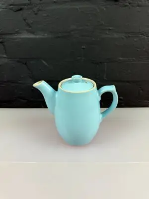 Vintage Langley Denby Stoneware 0.75 Pint Lucerne Baby Blue Coffee Pot