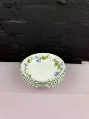 Wedgwood Blue Delphi Soup / Pasta Bowls 7.75" Wide Set of 6