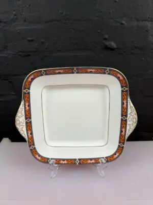 Wedgwood Chippendale Square Eared Cake / Bread Plate 28 cm Wide