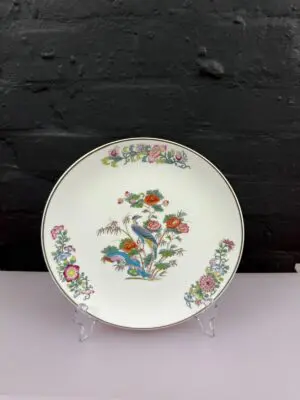 Wedgwood Kutani Crane Gold Rim Cake Plate 9.25" Wide