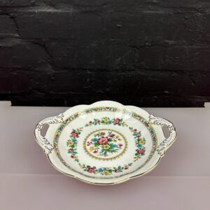 Coalport Ming Rose Twin Handled Bon Bon Dish / Serving Dish 9.75" x 1.75"