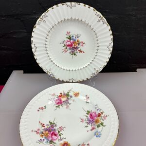 2 x Royal Crown Derby Posies Dinner Plates Plates 26.5 cm and 27.5 cm