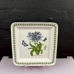 Portmeirion Botanic Garden Square Dinner Plate 27.5 cm Wide African Lily