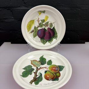Portmeirion Pomona Salad Plates Pear and Plum 8.5" Wide Set of 2