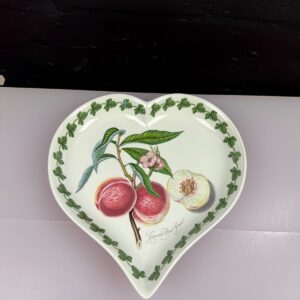 Portmeirion Pomona Royal George Peach Heart Shape Serving Dish 9.5"