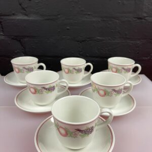 6 x Boots Orchard Teacups and Saucers 4 Sets Available
