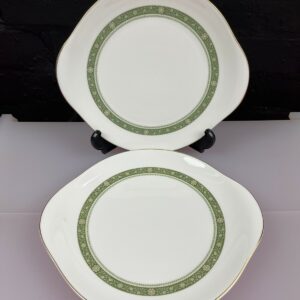 Royal Doulton Rondelay H5004 Eared Cake / Bread Plates 10.5" Set of 2