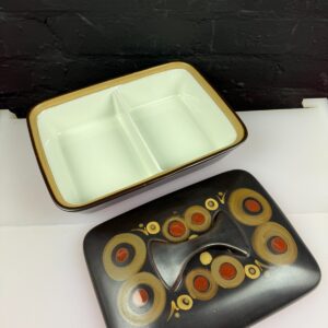Denby Arabesque Covered Rectangle Divided Vegetable Serving Dish 28 cm x 21 cm