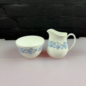 Wedgwood Petra Milk / Cream Jug 4.5" and Open Sugar Bowl Set