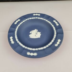 Wedgwood Jasper Ware Portland Blue Deep Plate / Dish 7" Wide (2)