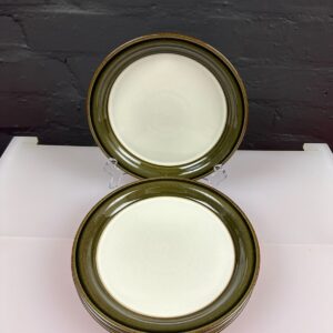 4 x Denby Parisienne Green Salad Plates 8.5" Wide Set