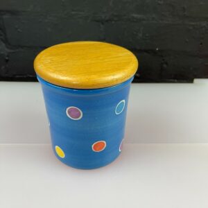 Whittard of Chelsea Storage Jar Polka Dot Spots 4.75" Blue Orange 3 Available