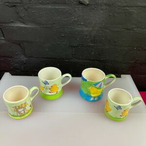 4 x Whittard of Chelsea Tea / Coffee Mugs Easter Chicks 2 Big 2 Small (A)