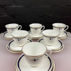 6 x Royal Worcester Signature Tea Trios Cups Saucers and Side Plates Set
