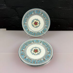 Wedgwood Florentine Turquoise W2714 Tea / Side Plates 6" Wide Set of 4