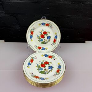 Aynsley Famille Rose Tea / Side Plates 16 cm Wide Set of 6