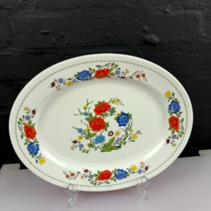Aynsley Famille Rose Oval Carving Serving Platter Plate 35 cm x 28 cm