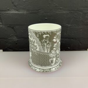 Royal Crown Derby Taupe Grey Mikado 2014 Large Utensils Jar 16 cm High
