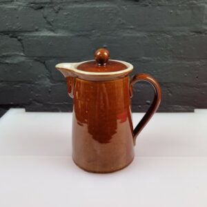Vintage Denby Stoneware Brown Large Coffee Pot 7" High