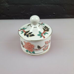 Vintage James Kent Old Foley Eastern Glory Powder Bowl 4.25" x 4.5" High