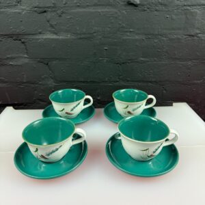 Denby Greenwheat Tea Cups and Saucers 4 Sets of 4 Available