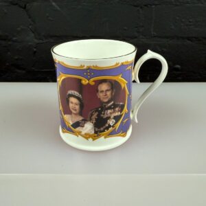 Aynsley 1997 50th Wedding Anniversary Queen & Prince Philip Mug 9.5 cm High