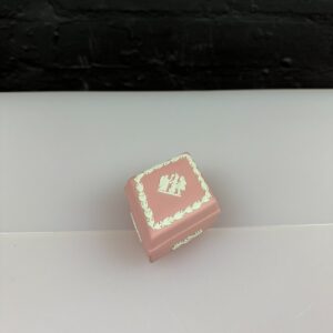Wedgwood Jasper Ware Pink Diamond Shaped Lidded Covered Trinket Dish