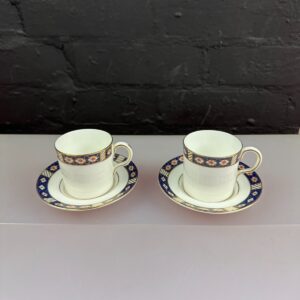 2 x Royal Crown Derby Kedleston A1315 Coffee Cups / Cans and Saucers Set