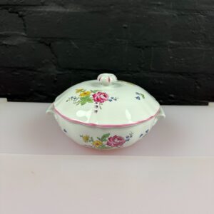 Spode Marlborough Sprays Covered Vegetable Serving Dish 16 cm x 5.5 cm