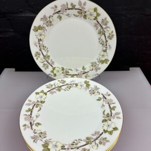 6 x Minton China Rose S.724 Dinner Plates 10.75" Wide 2 Sets Available