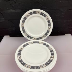 8 x Wedgwood Asia Black R4288 Dessert Plates 9" Wide Set
