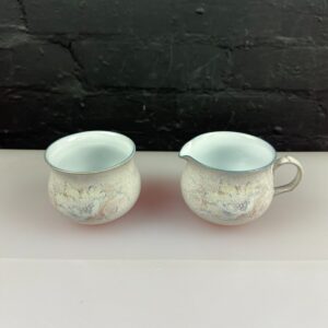 Denby Tasmin Cream / Milk Jug 2.75" and Open Sugar Bowl Set