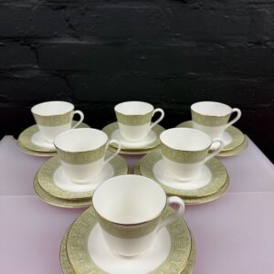 Royal Doulton Sonnet H5012 Tea Trios Cups Saucers and Side Plates Set of 6