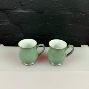 Denby Regency Green Craftmans Tea Coffee Mugs 10.5 cm High 3 Sets of 2 Available