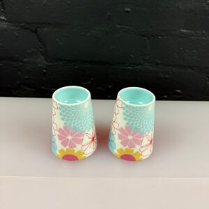 Portmeirion Crazy Daisy Egg Cups 3.5" High Set of 2