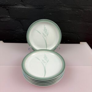 Denby Regency Green Meadow Side Plates 17.5 cm Wide Set of 6 1st Quality