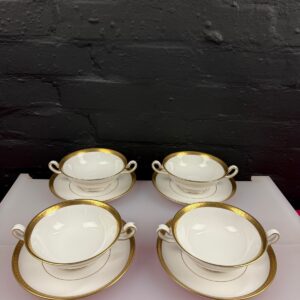 Spode Nottingham Y8401 Soup Coups Bowls and Saucers Stands 2 Sets of 4 Available
