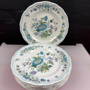 Spode Mulberry S3405 Dinner Plates 27 cm Wide Scalloped Edge Set of 7