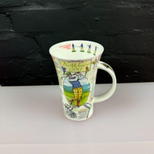 Dunoon Fine Bone China Latte Mug The World of Golf By Caroline Dodd 15 cm (6")