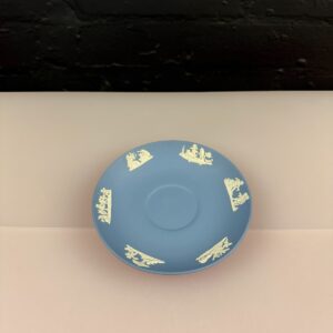 Wedgwood Jasper Ware Blue and White Replacement Saucer 14 cm (5.5") Wide 1950's