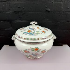 Wedgwood Kutani Crane R4464 Large Covered Lidded Handled Soup Tureen Lid Cracked