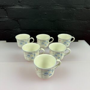 Villeroy And Boch Riviera Replacement Espresso Coffee Cups For Saucers Set of 6