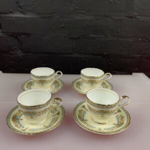 Aynsley Henley Espresso Coffee Cups and Saucers Set of 4