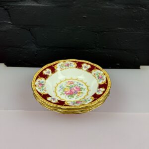 Royal Albert Lady Hamilton Rimmed Soup / Pasta Bowls 20.5 cm Wide Set of 3