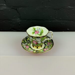 Royal Albert Provincial Flowers Lady Slipper Tea Cup and Saucer Set