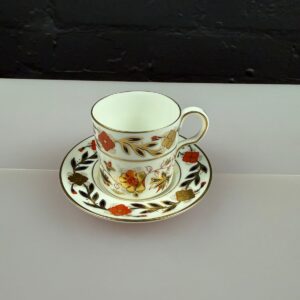 Royal Crown Derby Asian Rose 8687 Coffee Cup Saucer Set XLVIII 1985 2nd Quality