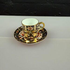 Royal Crown Derby Antique Traditional Imari 2451 Coffee Cup / Can Saucer Set
